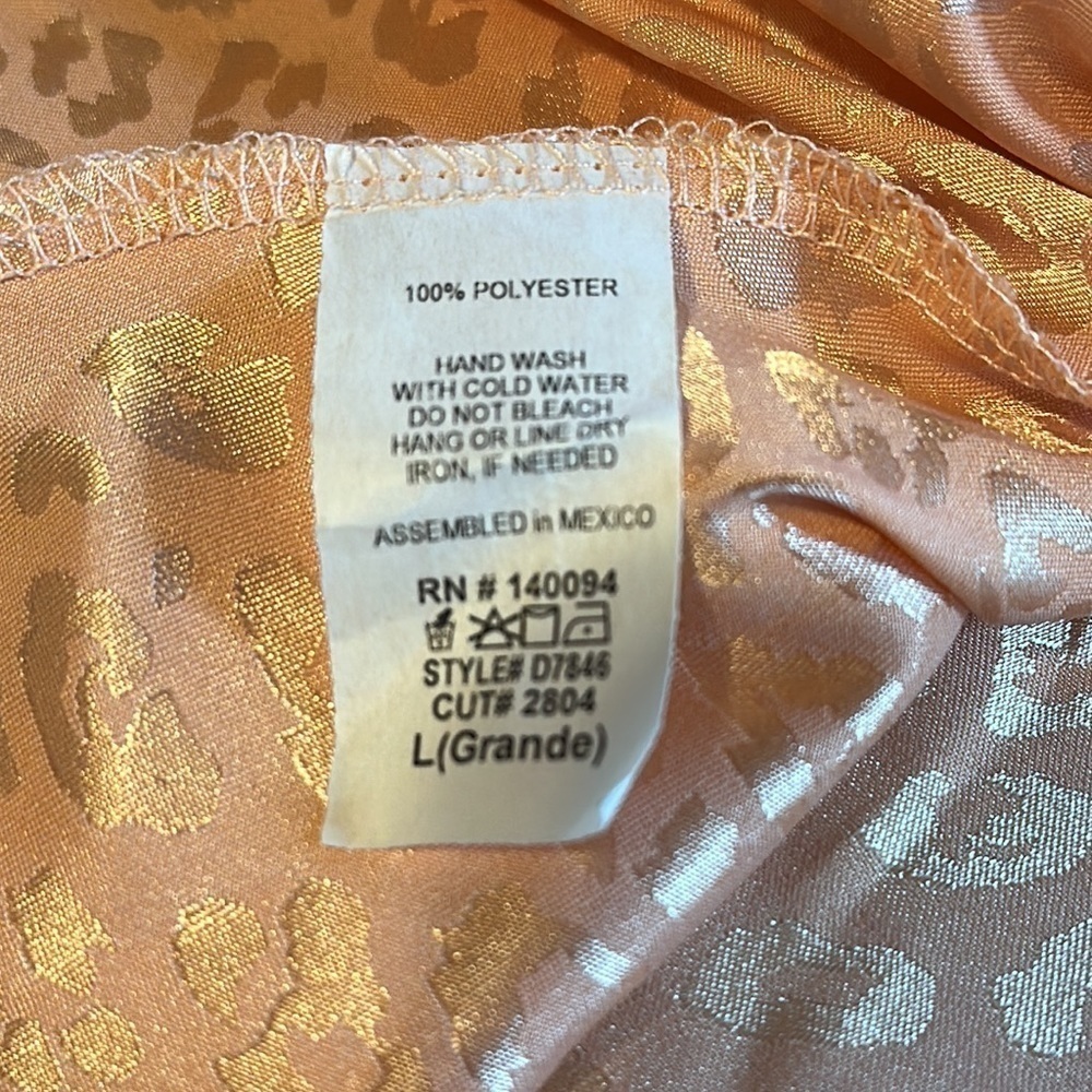 Women’s See You Monday Pink Animal Print Slip Dress Size Large - Picture 10 of 10